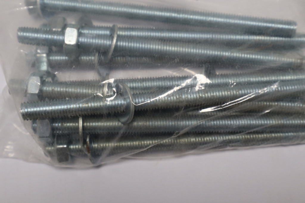 Tige fileté 10mm + écrou + rondel 10 pièces