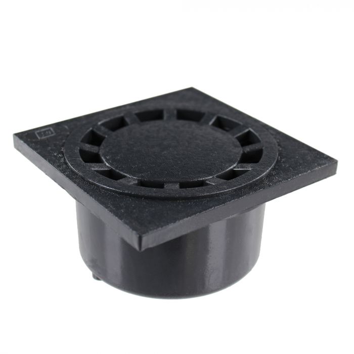 [B1260974] Siphon de sol PVC noir 100 x 100mm