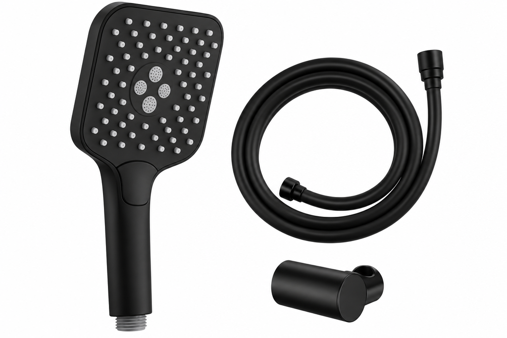 [B1261020] Douchette chromée noir mat